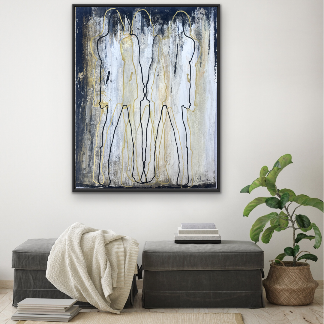 Les Parisiens - Acrylic on Paper