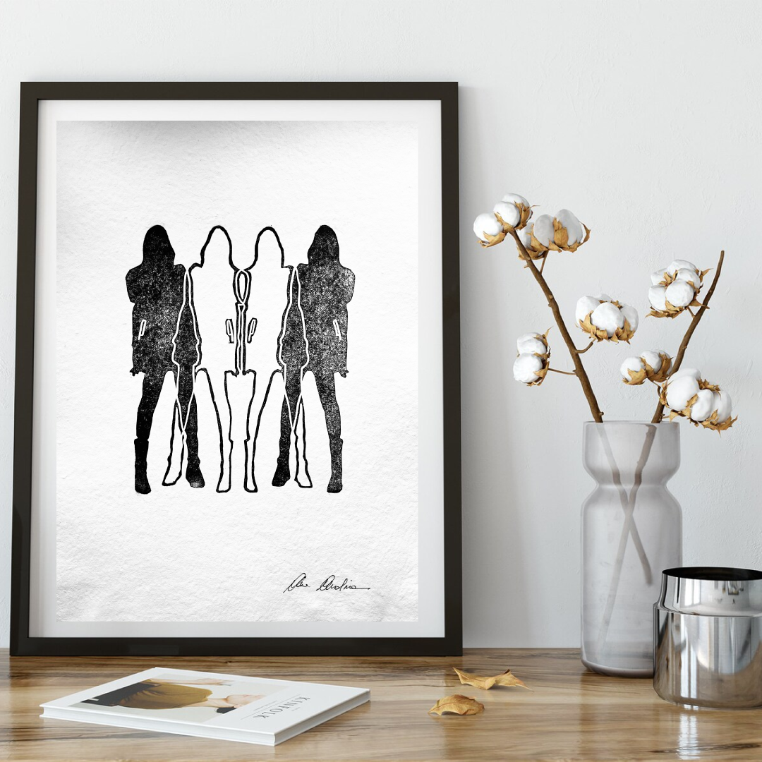 Sisters IV - Original on Paper