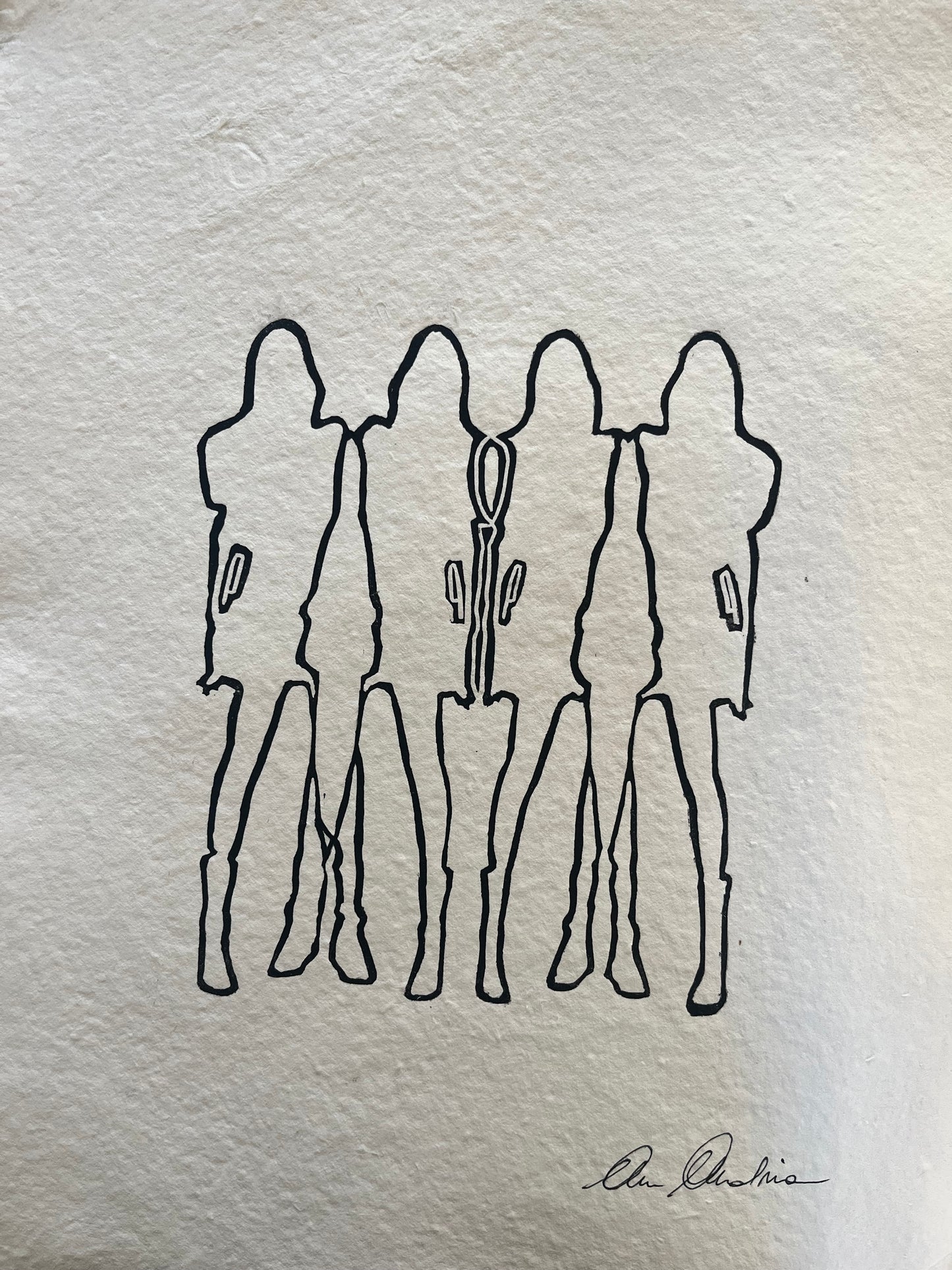 Sisters II - Original on Paper