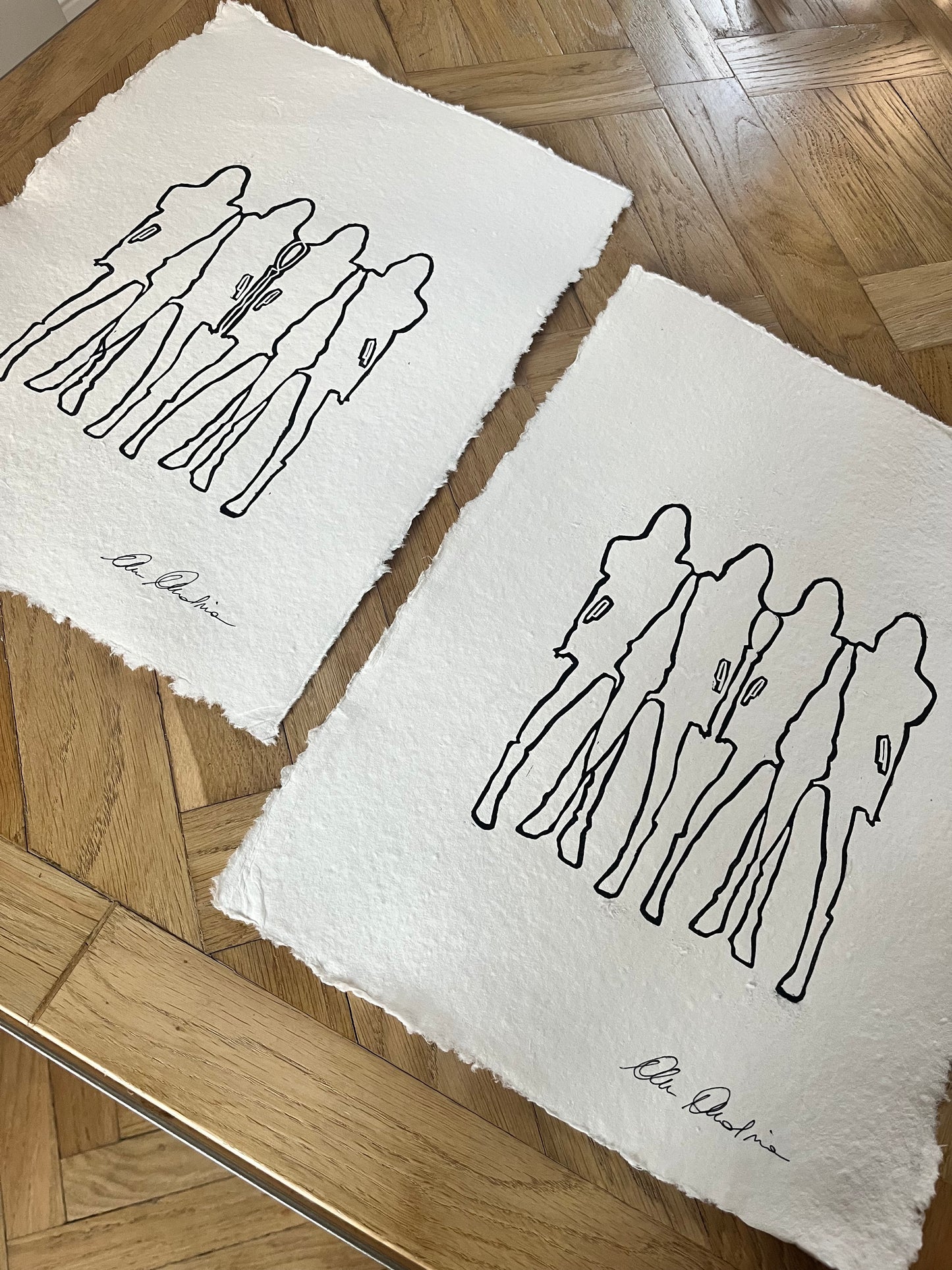 Sisters II - Original on Paper