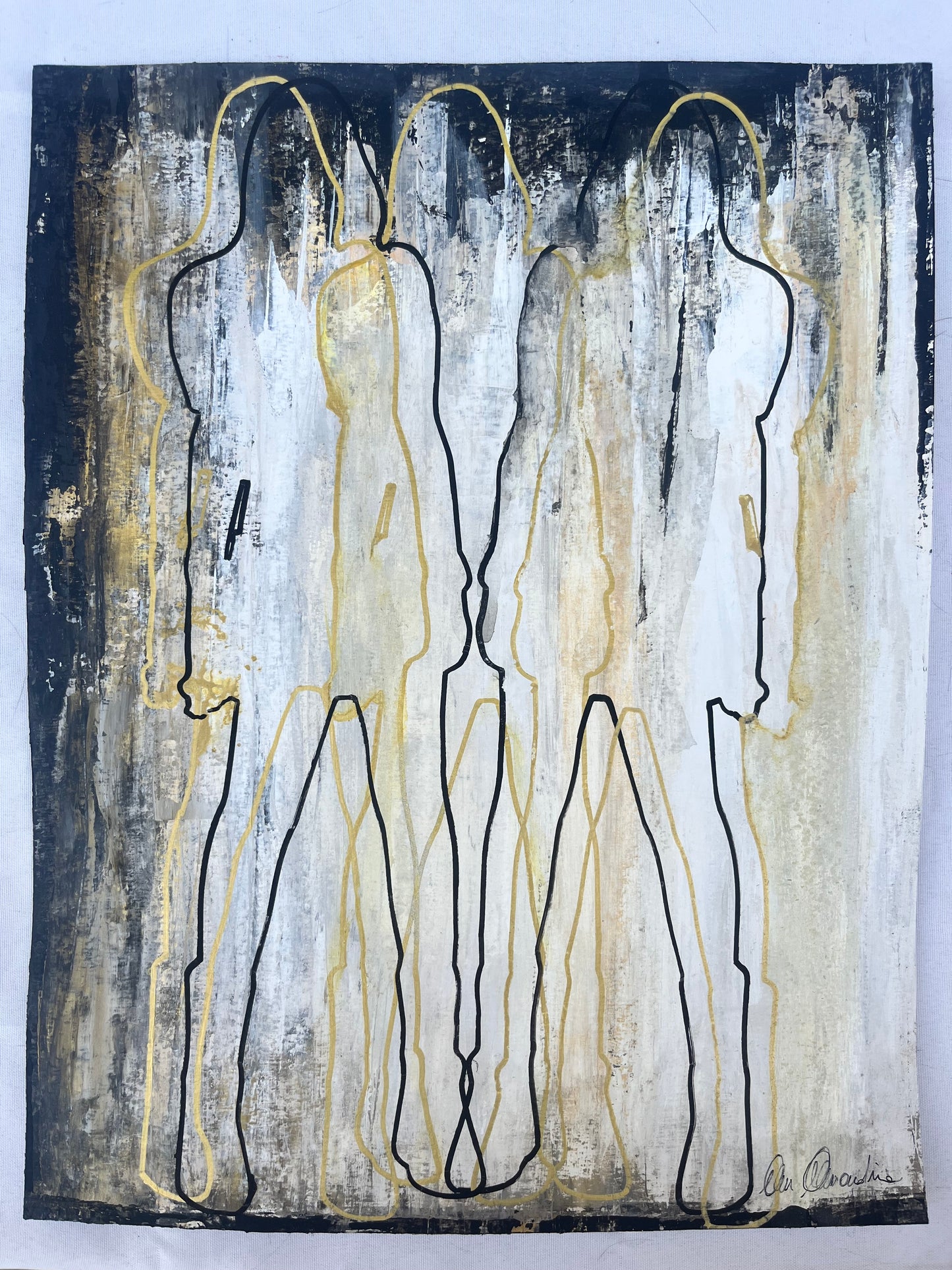 Les Parisiens - Acrylic on Paper