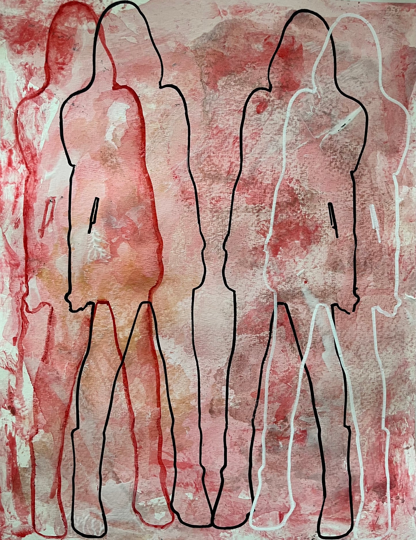 Stop violence against women - Acrylic on paper