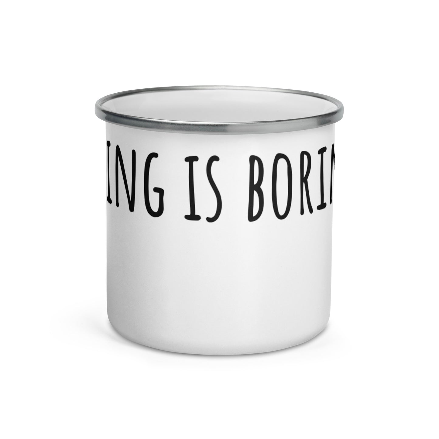 BE YOU SILVER MUG Tazza smaltata CLUBBING IS BORING
