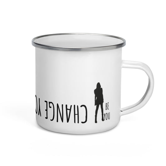 BE YOU SILVER MUG Tazza smaltata CHANGE YOUR POINT OF VIEW