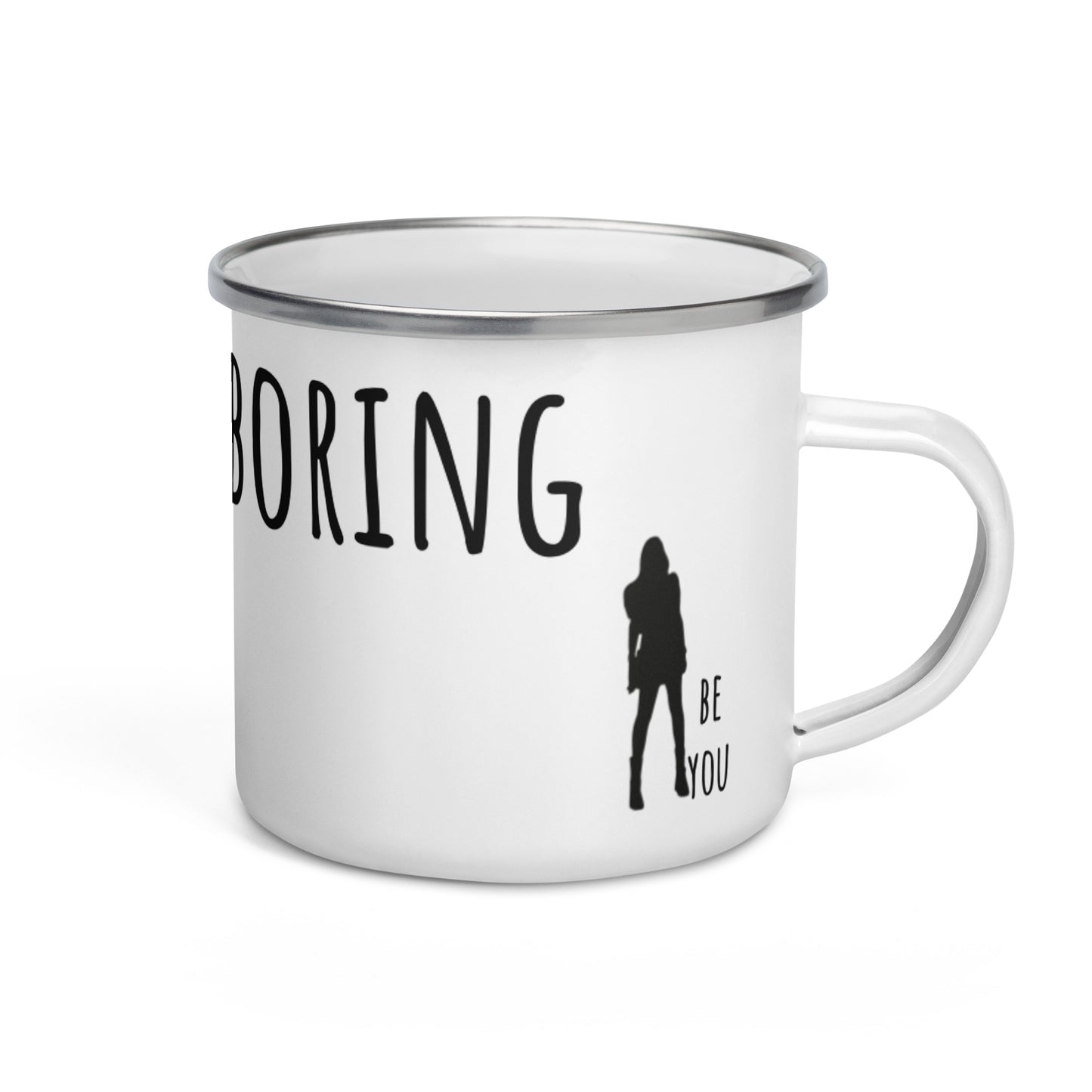 BE YOU SILVER MUG Tazza smaltata CLUBBING IS BORING